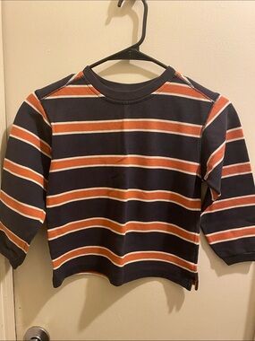 C) IZOD Perform x boys scoop neck long sleeve shirt.  Navy & orange size medium
